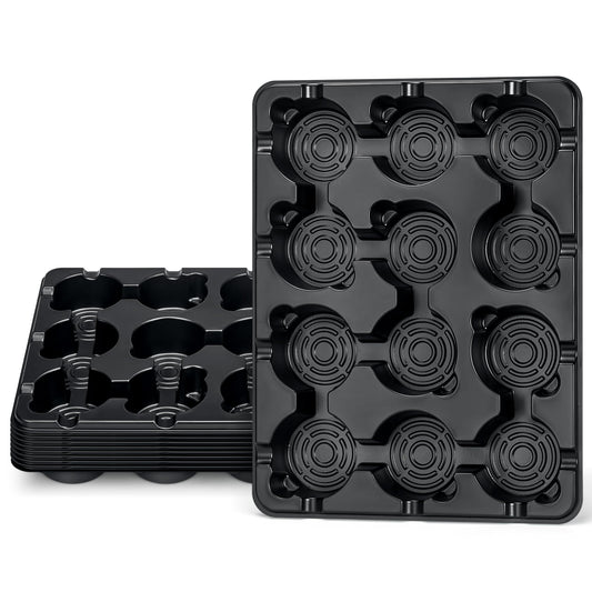 homenote 10 Pack 12 Cell Reusable Seed Starting Trays for 4 Inch Planters