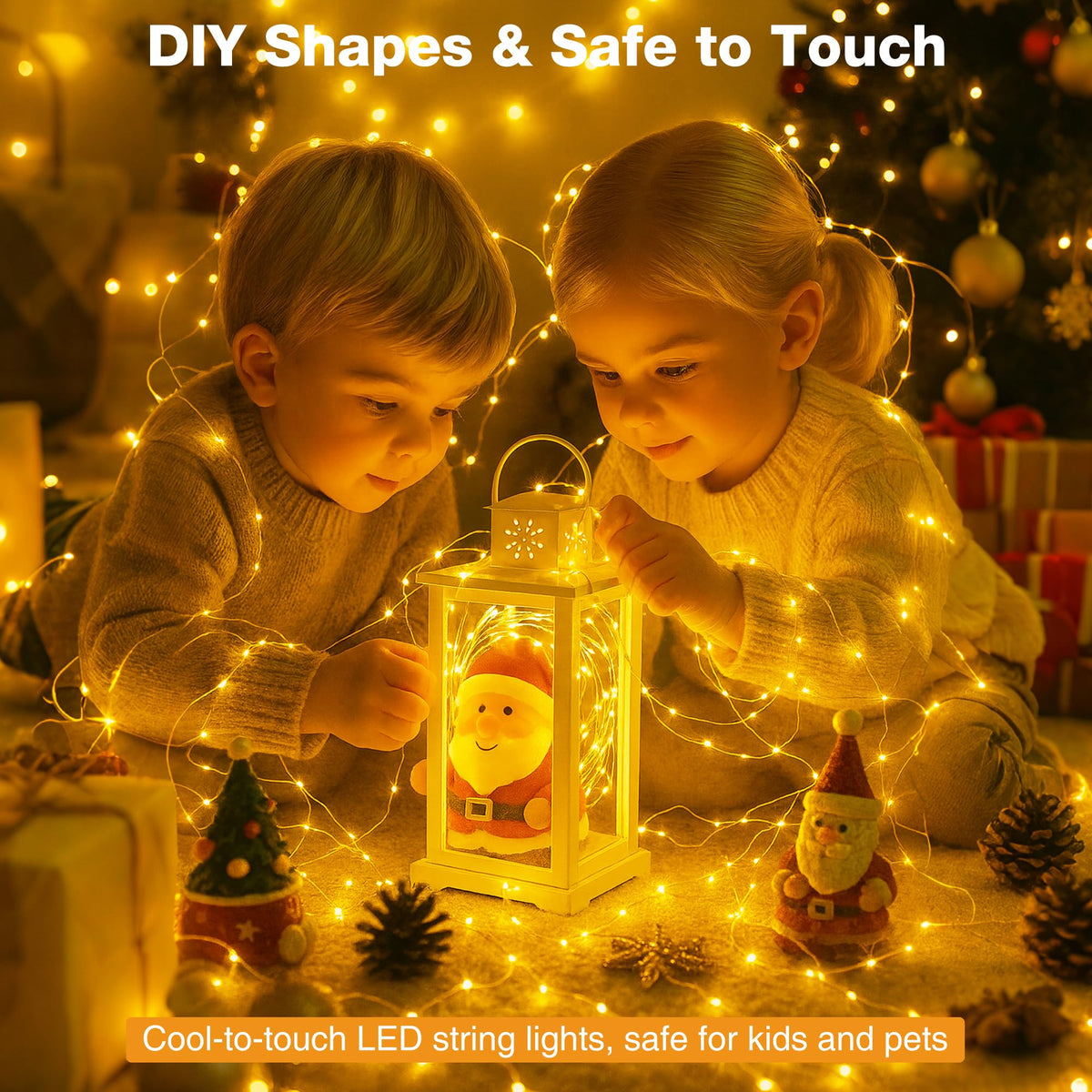Fairdeer 8Pack 16FT Fairy Lights Battery Operated with Timer, Warm White