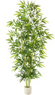 8ft Artificial Bamboo Tree, 96” Tall Large Fake Bamboo Plant with White Planter, Faux Trees for Indoor Outdoor Home Garden Entryway Office Décor