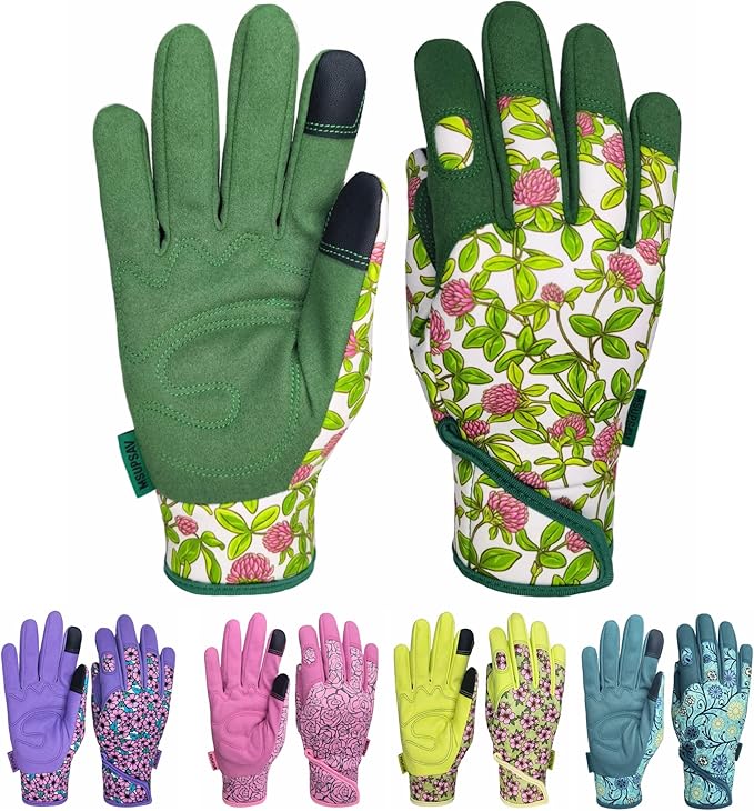 Thorn Proof&Puncture Resistant Gardening Gloves with Grip,Garden Glove for Women, Leather Yard Work Gifts