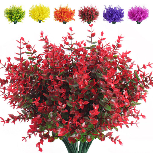 RECUTMS Ferns Artificial Plants Artificial Plants & Greenery Red Eucalyptus