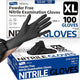 Medical Soft Max™ Black Nitrile Disposable Gloves, 100 Pcs, Latex-Free & Powder-Free Food Safe Food Prep Exam Gloves
