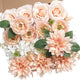 YYHUAWU Artificial Flowers Combo Box Set Pink Fake Flower Leaf with Stems for DIY Wedding Bouquets Centerpieces Baby Shower Party Home Decorations