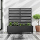 Casaphoria Metal Raised Garden Bed with Trellis and Wheels, 47"x47"x16" Planter Box for Climbing Plants, Vegetables & Vines, Features Drainage Holes and Privacy Screen (Black-Harold)