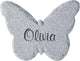 Let's Make Memories Personalized Garden Décor - Custom Garden Stone - Indoor/Outdoor - for Mom or Grandma - for Her - Engraved - Butterfly Cutout - Durable Resin - Large Round Stone