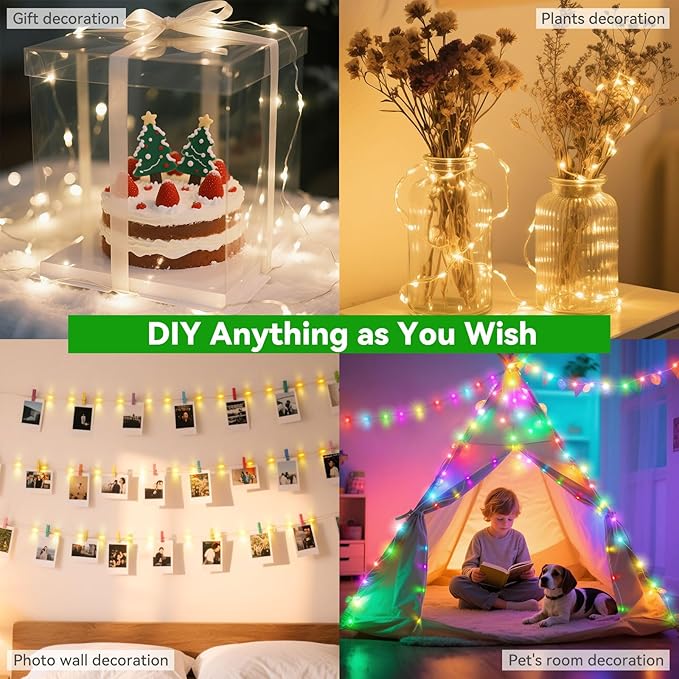 LitHome 400LED 130FT Christmas Led Fairy Lights with Remote, Color Changing Easter Fairy Lights Plug in, 9 Modes Led String Lights for Indoor, Pastel Fairy String Lights Home Bedroom Dorm Party Decor