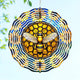 FLAGWIX Bee Wind Spinners Outdoor - 3D Stainless Steel Metal Wind Spinners 12 in - Bee Gifts Decorations for Home, House Outdoor Garden Decor for Outside, Garden Gifts for Women
