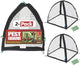 NuVue Products 32102 Pop-Up Garden Netting Pest Guard Covers with Ground Spikes, Mesh Plant Cover Tents for Pest and Animal Control, Pack of 2, Black, 28" x 28" x 30"