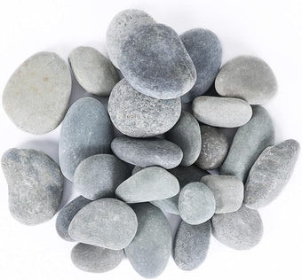 Ausluru 11LB Stones Pebbles River Rocks, 100% Natural Hand-Picked Premium Decorative Pebbles, Ideal for Garden Landscaping, Home Decor, Aquariums, Painting, Crafting and Gifts, Green