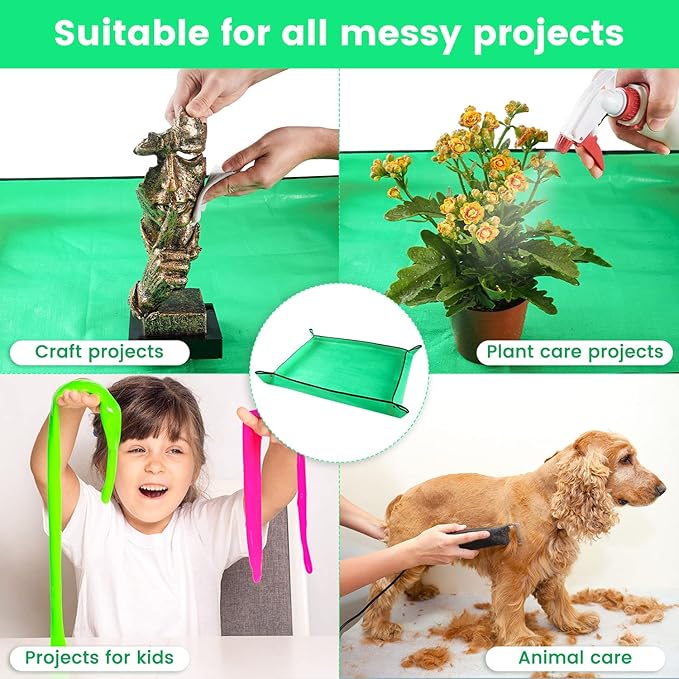 3PCS 39.5" x 31.5" Large Potting Mat for Indoor Plants Transplanting and Dirt Control Garden Gifts for Women Men