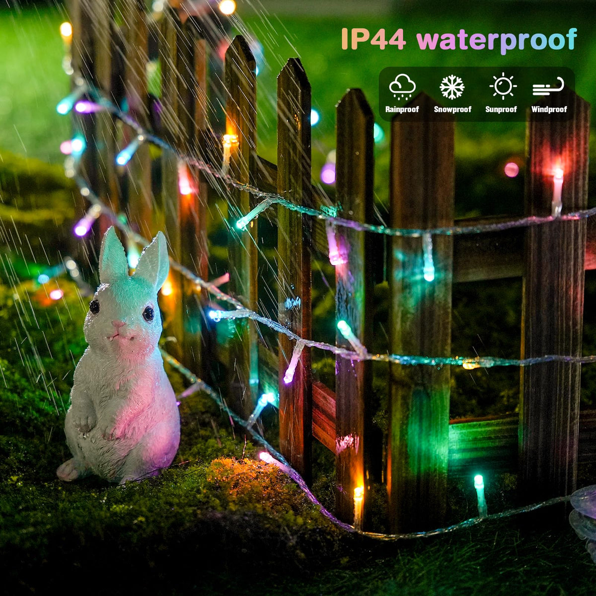 JMEXSUSS 400 LED Easter Lights Indoor Outdoor, 132FT Easter String Lights