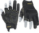 HANDLANDY Fingerless Framer Work Gloves for Men, Utility Grip Paded Gloves for Tactical Shooting Airsoft Hunting Driving (Black- 3 Fingerless, X-Large (Pack of 1))