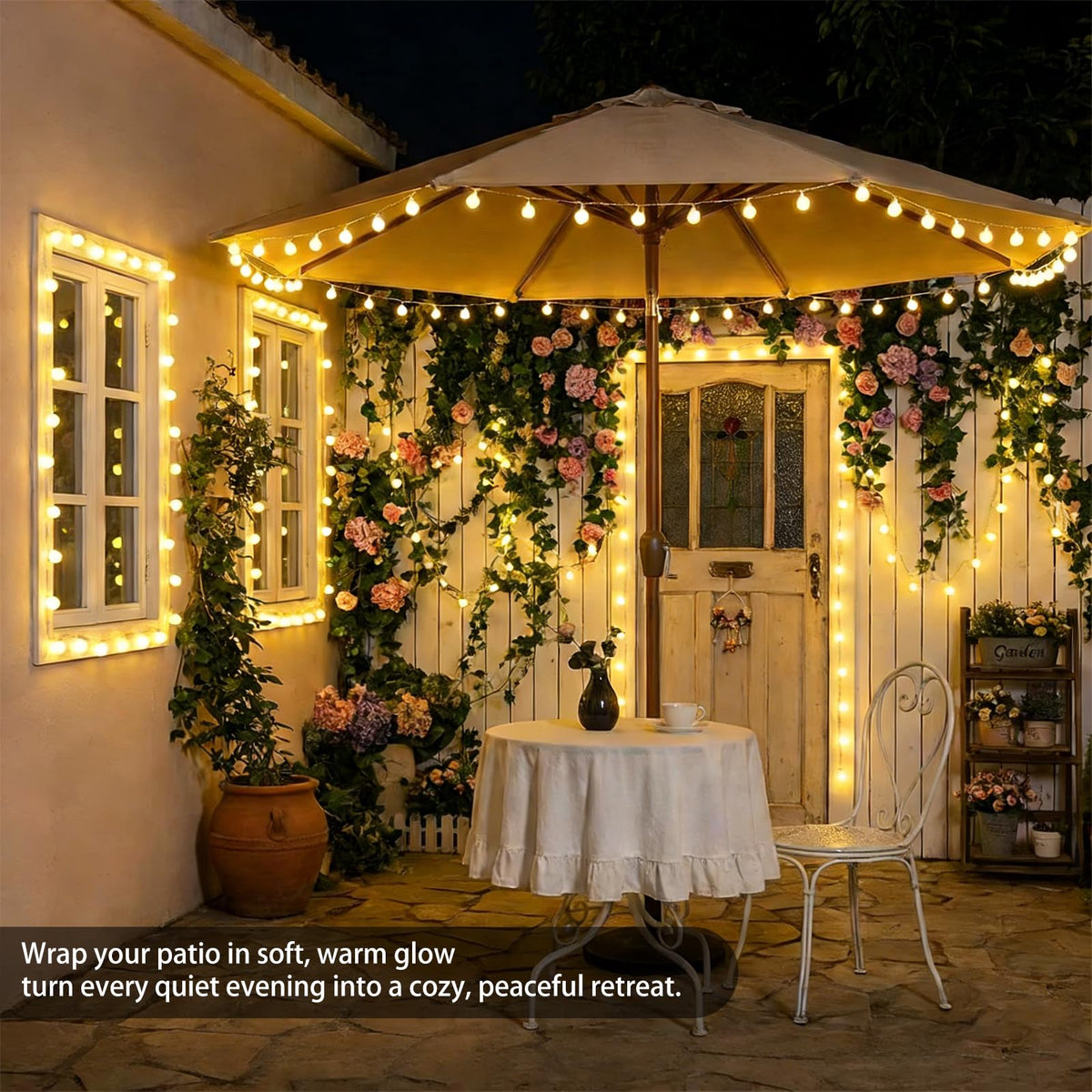 2Pack 100 LED Shatterproof Globe String Lights, 33ft Warm White Fairy Lights Plug in with Remote, 8 Modes Waterproof Indoor Outdoor Lights for Bedroom Classroom Christmas Tree Party Decoration