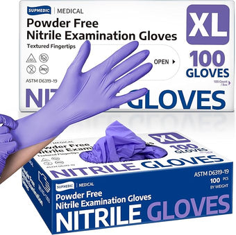 Medical Soft Max™ Nitrile Disposable Gloves, 100 Ct Latex-Free Powder-Free Food Safe Cooking Cleaning Lab Exam Glove