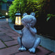 Qobumy Frog Solar Garden Statues,Resin Frog Figurine Decorations with Solar Lights Lantern, Outdoor Figurines Lawn Garden Statue Decor Art for Lawn,Yard,Balcony Ornament,Gift for Home Mom.