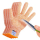 Cutting Gloves, 2 Pairs of Cut Resistant Gloves Food Grade, Cut Resistant Gloves for Kitchen, Oyster Shucking, Fish Fillet Processing, Carving Wood and Gardening(Medium-Orange)