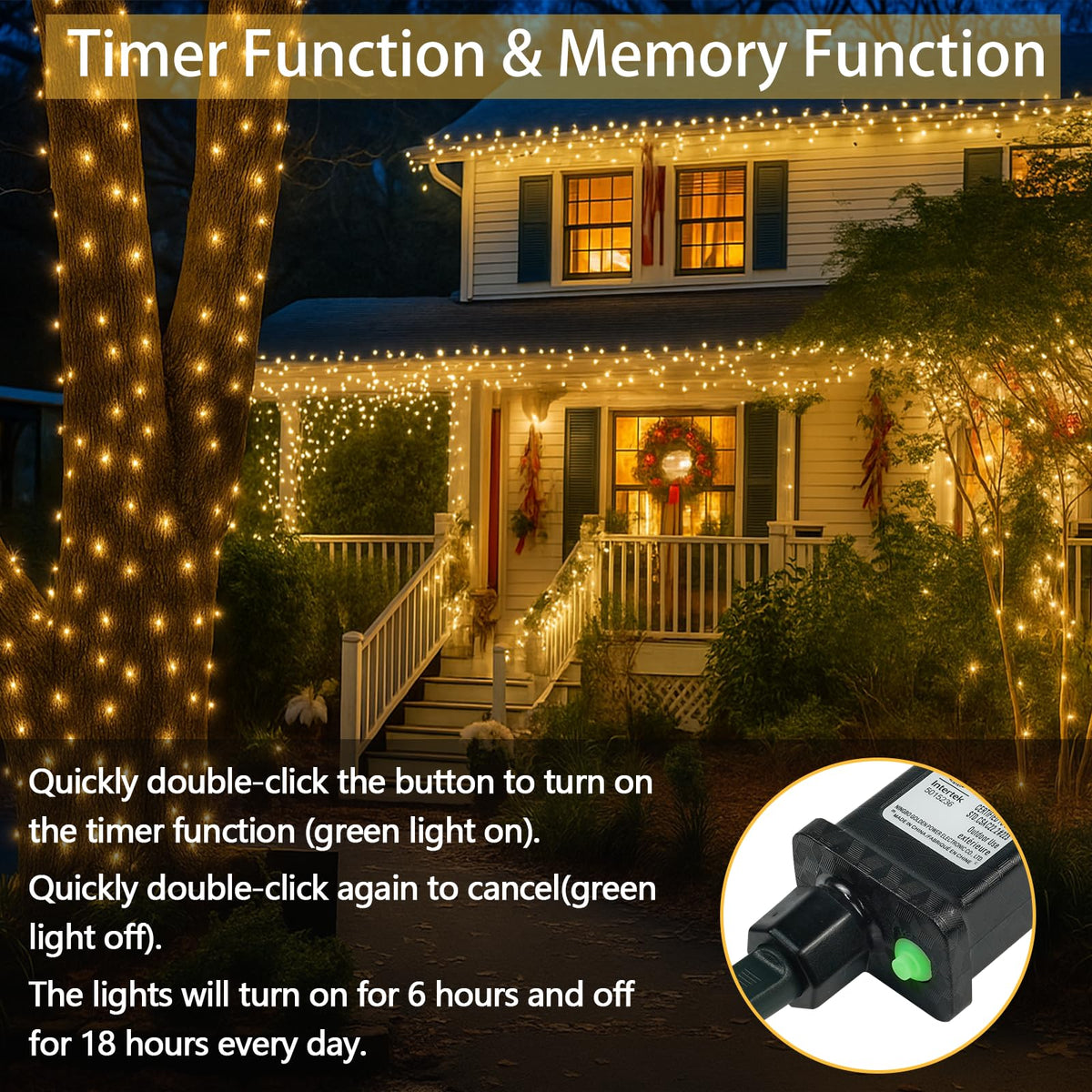 300 LED String Lights, 99FT Extra-Long Christmas Lights Outdoor Indoor
