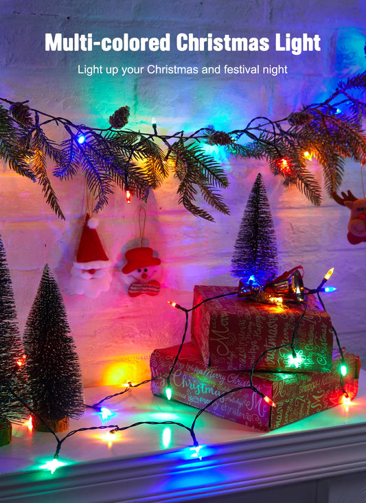 Brightown 8ft 20LED Battery Operated Christmas String Lights with Timer