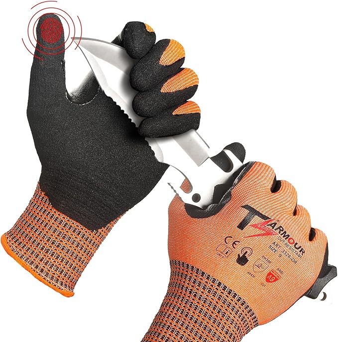 Highest Level Cut Resistant Gloves, ANSI A9 Cut Proof Work Gloves