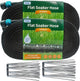 2026 Flat Soaker Hose 150 ft (75ft 2Packs) with Stake for Garden, Linkable Drip Hose Diy Automates Garden Irrigation System Saving 89% Water, Dual-layer Leak-free Design Water Hose with Holes