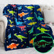 Dinosaur Toys Gifts for Boys Girls - Glow in The Dark Dino Blanket Best Christmas Birthday Valentines Easter Decor Presents for Kids Adults Women Mom Dad Child Teen Son Nephew Soft Plush Throw 60"x80"