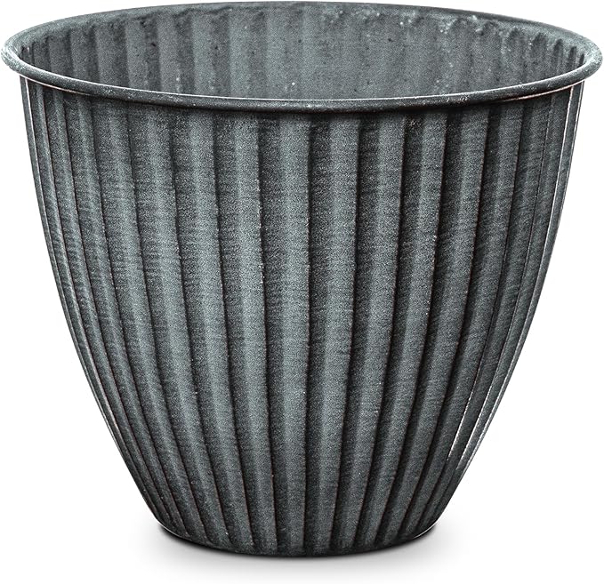 Headwind Monroe Natural Ironstone Collection - 8 Inch Sage Green Plant Pot – for Succulent Pots, Flower Pot, Planters for Indoor Plants & Outdoor Planter Pots for Plants by Robert Allen