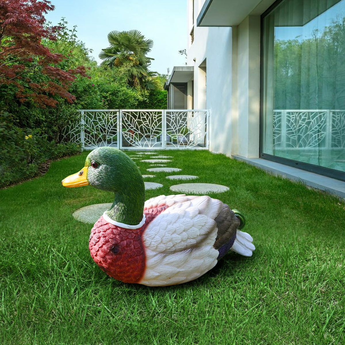 Mallard Duck Decor Garden Statue Home Decorations Small Duckling Figurine