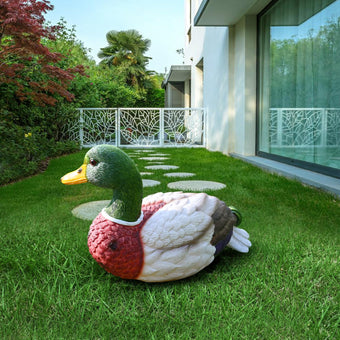 Mallard Duck Decor Garden Statue Home Decorations Small Duckling Figurine