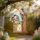Easter Solar Lanterns Outdoor Waterproof, Hanging Spring and Easter Lantern with Flickering LED Candle, 13'' Bronze Outside Solar Powered Decorative Lantern for Patio Porch Garden Yard Pathway, 1 Pack