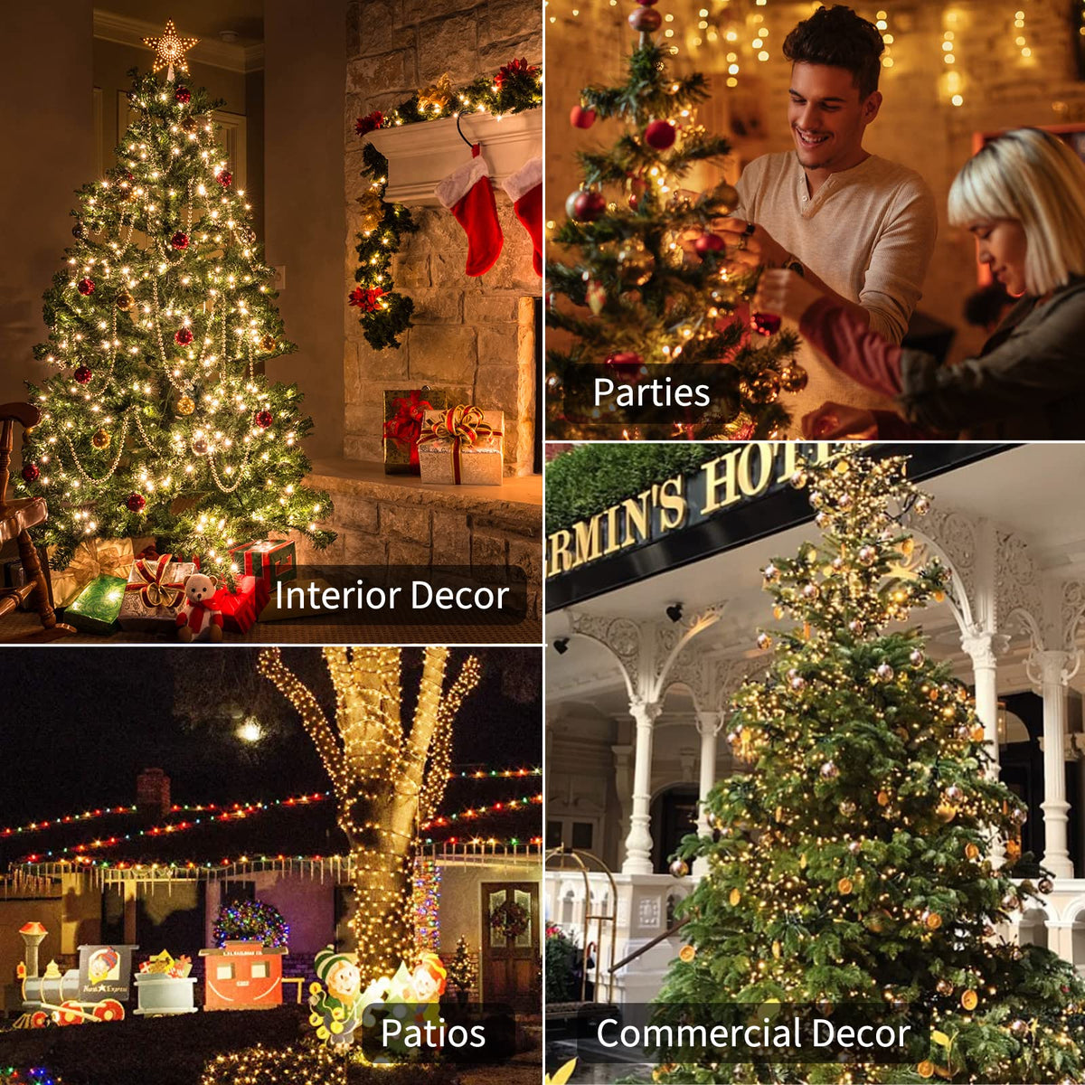 Brightown 8ft 20LED Battery Operated Christmas String Lights with Timer