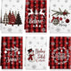 Hahafelt 12 Pcs Holiday Kitchen Towels, 16 x 24 Inch Seasonal Decorative Hand Towels, Valentine St Patrick's Day Easter Dish Decor with Truck Shamrocks Heart Bunny for Kitchen Bath(6 Pcs,Christmas)