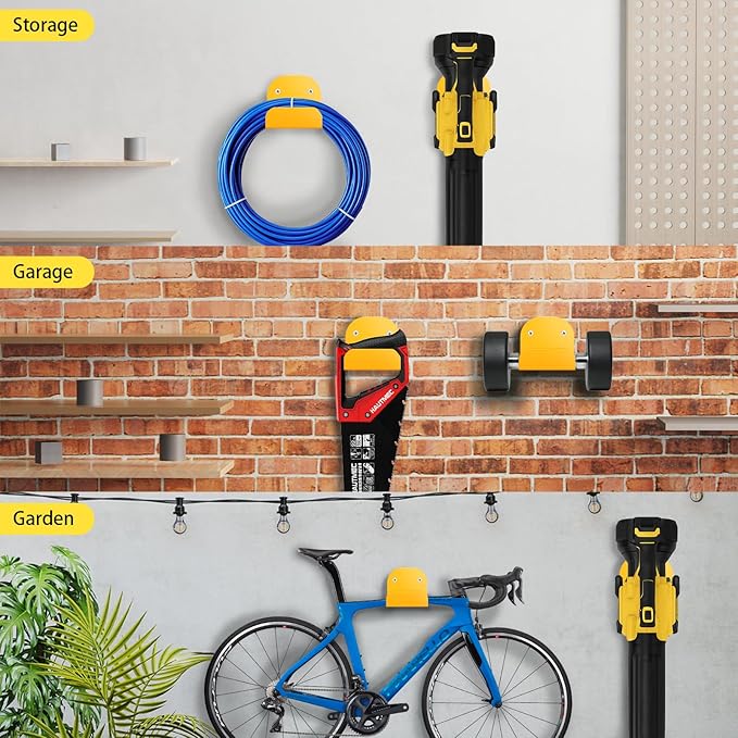 Leaf Blower Rack, Wall-Mounted Tool Hanger Compatible with DCBL722, Hedge Trimmers, Grass Trimmers, Garden Power Tools & Garage Organization, 2 Pack