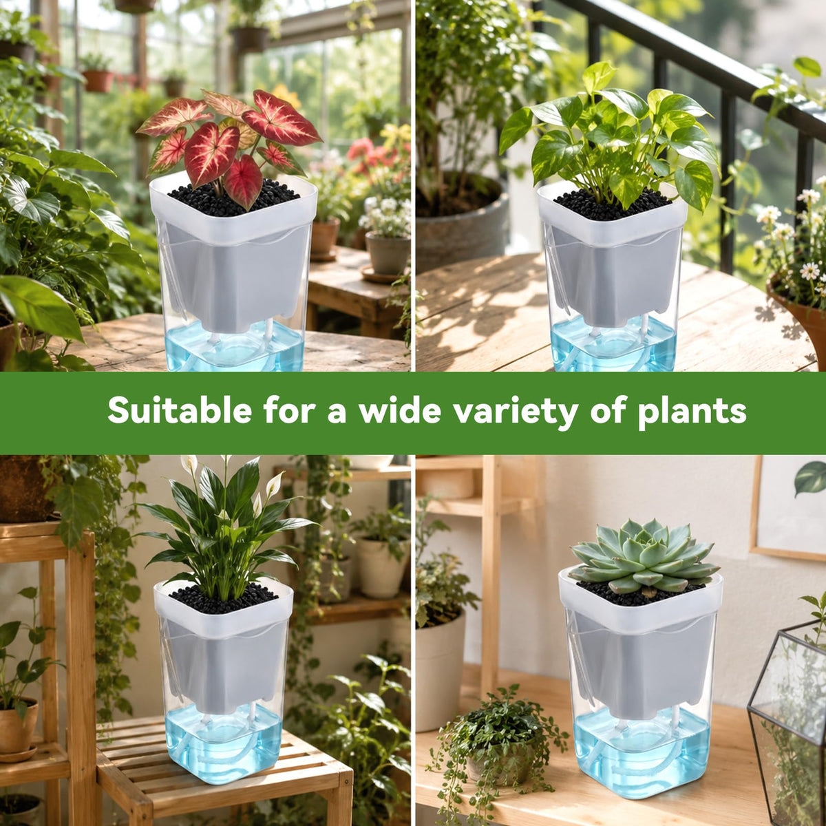 MySHUCE 20 Pack 2.5 Inch Small Self Watering Pots for Indoor Plants