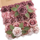 YYHUAWU Artificial Flowers Combo Box Set Gradient Color Flower Leaf with Stems for DIY Wedding Bouquets Centerpieces Baby Shower Party Home Decorations