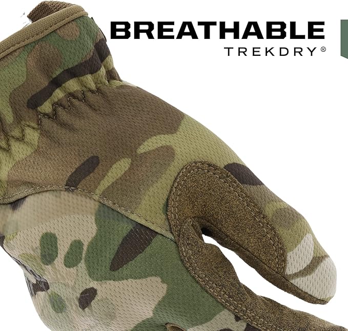 Mechanix Wear FastFit Tactical Gloves - Heavy Duty Lightweight Multipurpose Gloves - Flexible Grip & Reinforced Palm - Touchscreen Capable - Small - MultiCam Camouflage