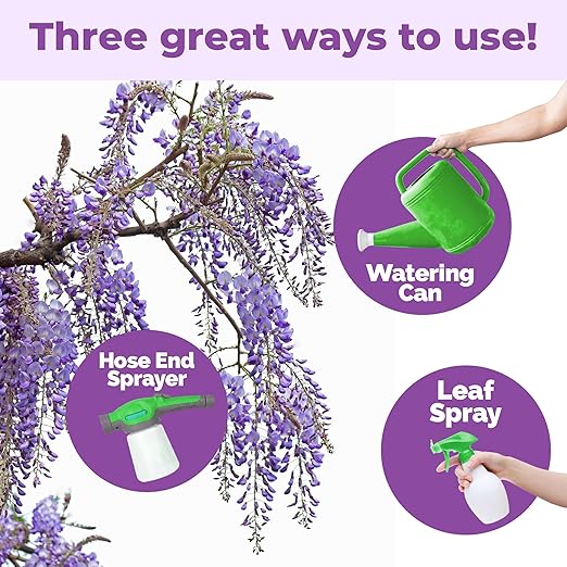 Wisteria Fertilizer for Wisteria Plants and Wisteria Hanging Flowers, Feeds Wisteria Plant, Liquid Fertilizer by TPS Plant Foods, 1 Gallon (128 oz)