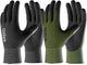 COOLJOB Gardening Gloves for Men, 6 Pairs Breathable Rubber Coated Garden Gloves for Weeding Landscaping, Outside Work Gloves for Lawn Yard, Men’s Large Size, Black & Green (Half Dozen L)
