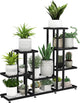 HusDream Corner Plant Stand Indoor 5 Tier 16 Potted Metal Plant Stands Outdoor Flower Shelf Heavy Duty Pot Holders for Patio Balcony Garden Living Room Home Decor (5-Tier 16 Potted)