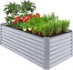 Best Choice Products 6x3x2ft Outdoor Metal Raised Garden Bed, Deep Root Box Planter for Vegetables, Flowers, Herbs, and Succulents w/ 269 Gallon Capacity - Moonlight Gray