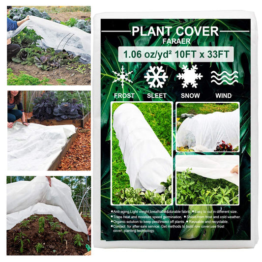 Plant Covers Freeze Protection 10×33ft Row Cover Against Frost Snow