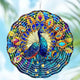 Peacock Wind Spinners Outdoor, Peacock Gifts for Women Wife Mom Grandma, Hanging Wind Spinners for Christmas Thanksgiving, 12 inch Outdoor Indoor Hanging Ornament for Garden Porch Backyard