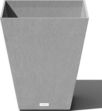 Veradek Pure Series Nobleton Plastic Planter - Large Pots for Indoor or Outdoor Porch/Patio | Durable All-Weather Use with Drainage Holes | Modern Planter Décor for Flowers, Shrubs, Trees