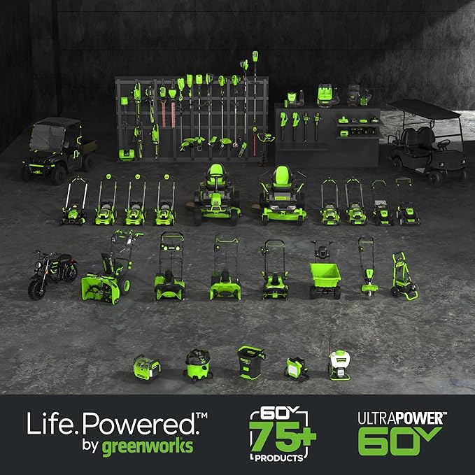 Greenworks 60V (610 CFM / 130 MPH) Cordless Leaf Blower, High Power, Lightweight & Quiet Operation for Wet Leaves, Driveways and Dense Gravel, Includes 2.5Ah Battery & 5A Rapid Charger
