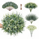 Anbeser 200 Pcs 4 Kinds Mixed Artificial Eucalyptus Greenery Stems Bulk