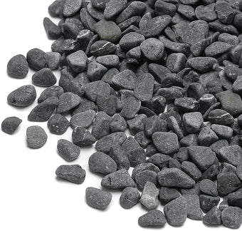 Mr. Fireglass Natural Decorative Gray Bean Pebbles 1/5" Crushed Gravel Stone for Decorating Garden, Succulent Plants and Walkway (2-lb Bag)