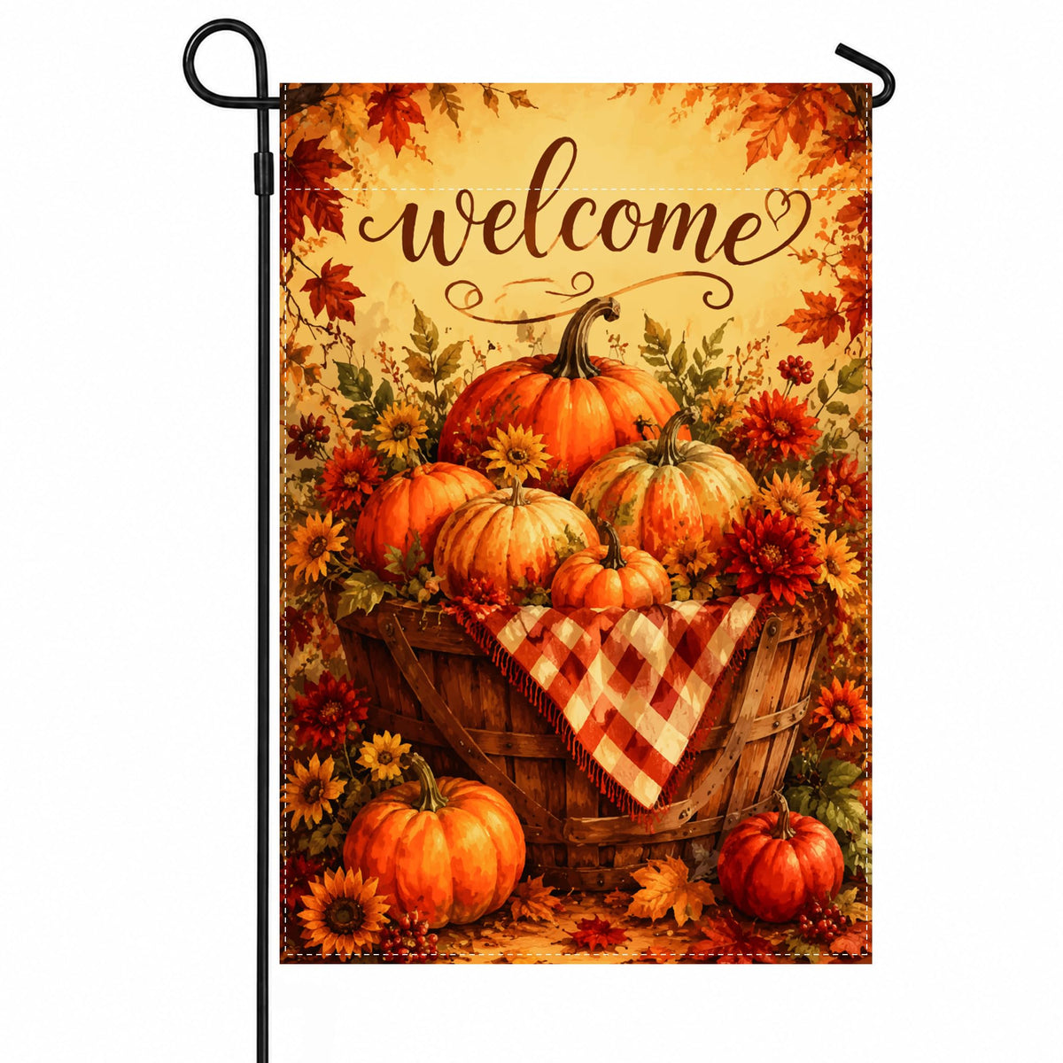 Fall Decor - Fall Welcome Thanksgiving Pumpkin Garden Flag