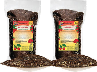 Gardenera Premium Raspberry Potting Soil Mix - Optimal Blend for Thriving and Juicy Berries - 10 Quart