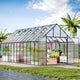 CDCASA 24x10x10 FT Greenhouse for Outdoors, Large Thicker Aluminum Heavy Duty Polycarbonate Greenhouses Kit w/5 Vent Windows, Swing Door, Walk-in Green House for Sunroom Patio,Backyard