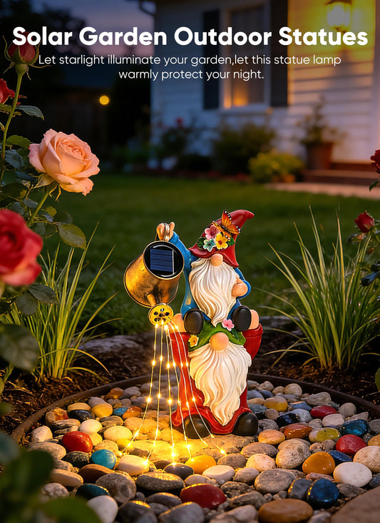 Brightown Solar Garden Gnomes Outdoor Statue with 36 LED Lights
