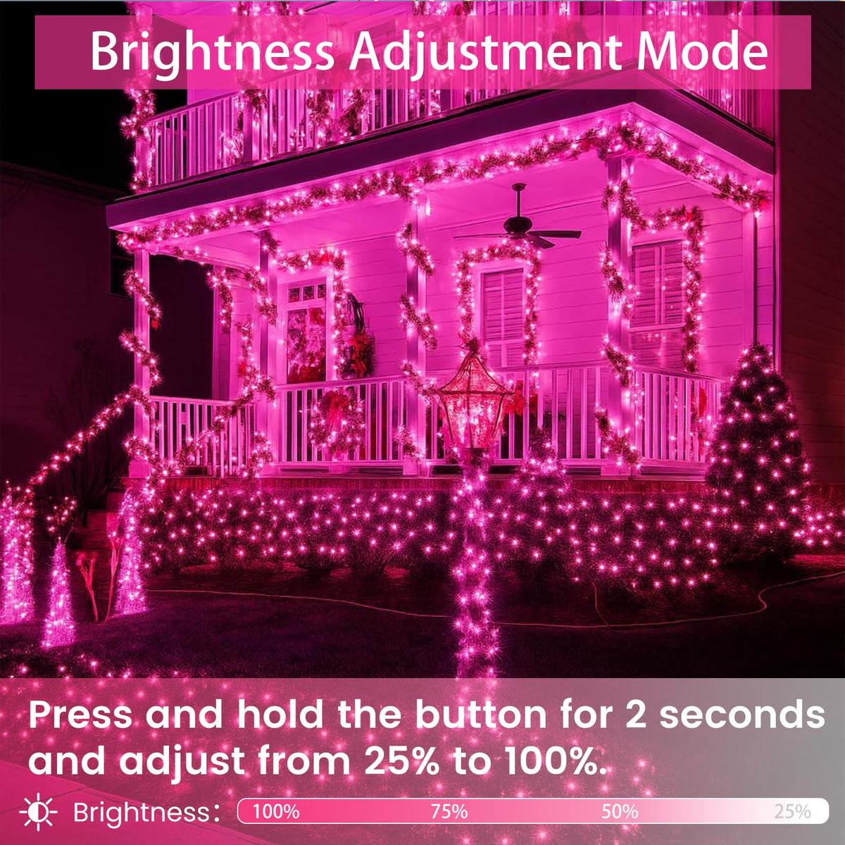 200 LED Connectable String Lights, 66FT Christmas Lights Outdoor Indoor